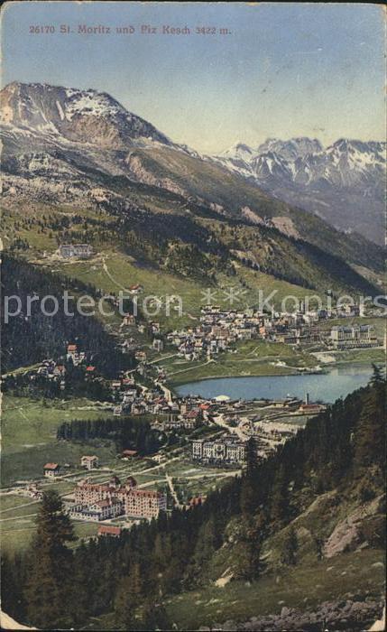 12032987 St Moritz GR mit Piz-Kesch St. Moritz