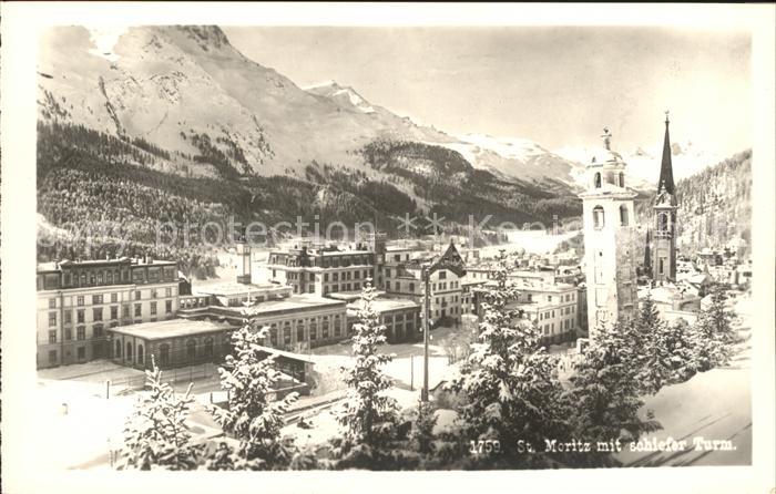 12033027 St Moritz GR avec Tour Penchée de Saint-Moritz