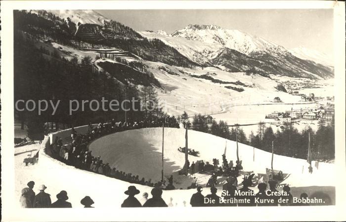 12033032 St Moritz GR Cresta Piste de bobsleigh courbe St. Moritz