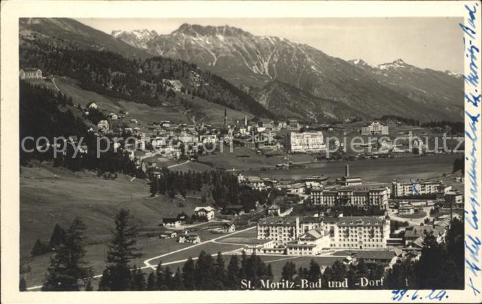 12033034 St Moritz Dorf GR und Bad St Moritz