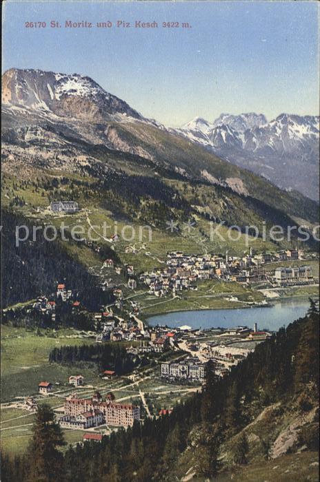 12033043 St Moritz GR mit Piz Kesch St. Moritz