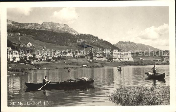 12033047 St Moritz Dorf GR Boote auf dem See St Moritz