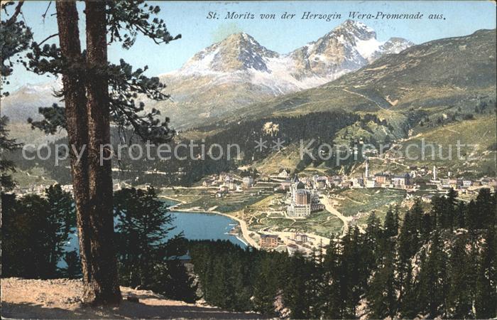 12033053 St Moritz GR Blick von Herzogin Wera Promenade aus St. Moritz