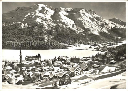 12033132 St Moritz Dorf GR et Bad avec Piz-Rosatsch St Moritz