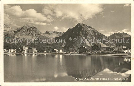 12033180 Arosa GR Obersee mit Furkahoerner Arosa