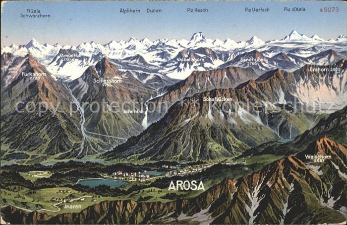 12036123 Arosa GR Carte panoramique Arosa