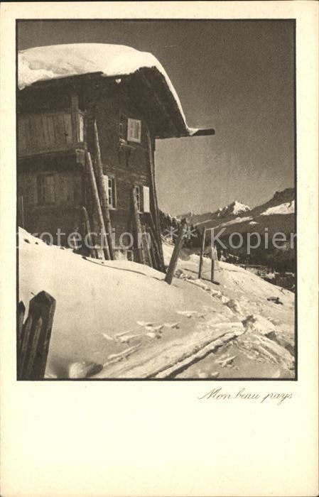 12036743 Arosa GR altes Holzhaus Arosa