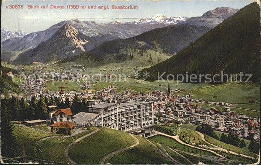 12040455 Davos GR avec anglais Sanatorium Davos Platz