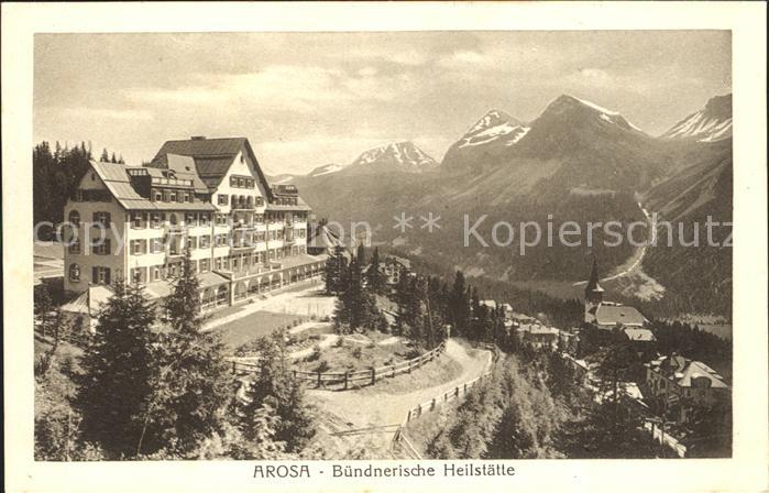 12029799 Arosa GR Buendnerische Heilstaette Panorama alpin Arosa GR