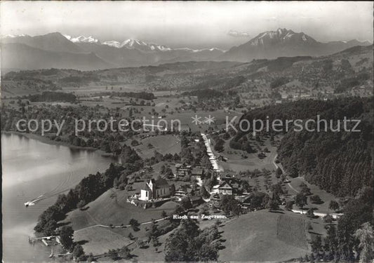 12031746 Risch Hotel Kurhaus Waldheim am Zugersee Alpen Fliegeraufnahme Risch