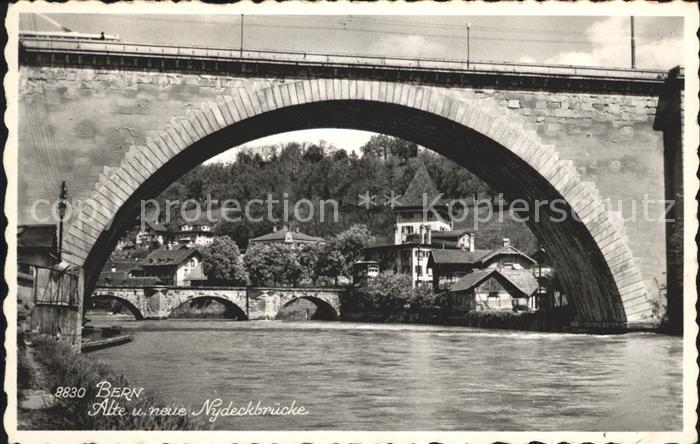 12048523 Bern BE ancien et nouveau Nydeckbruecke Bern