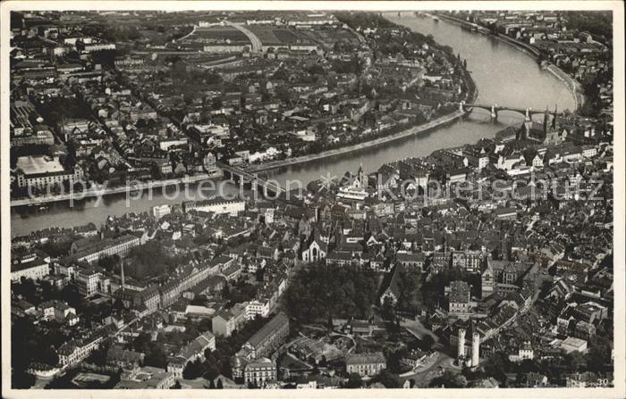 12041725 Bâle BS Mittlere Rheinbruecke Série Wettsteinbruecke photographies aériennes