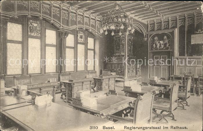 12042419 Bâle BS Salle du Conseil gouvernemental de la mairie de Bâle BS