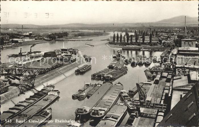 12042466 Basel BS Kleinhueniger Rheinhafen barge navigation intérieure Basel BS