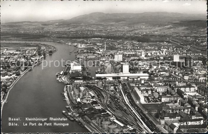 12043447 Bale Port de Petit Huningue Rheinhafen Kleinhueningen Fliegeraufnahme K