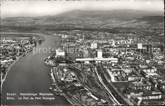 12043447 Bale Port de Petit Huningue Rheinhafen Kleinhueningen Fliegeraufnahme K