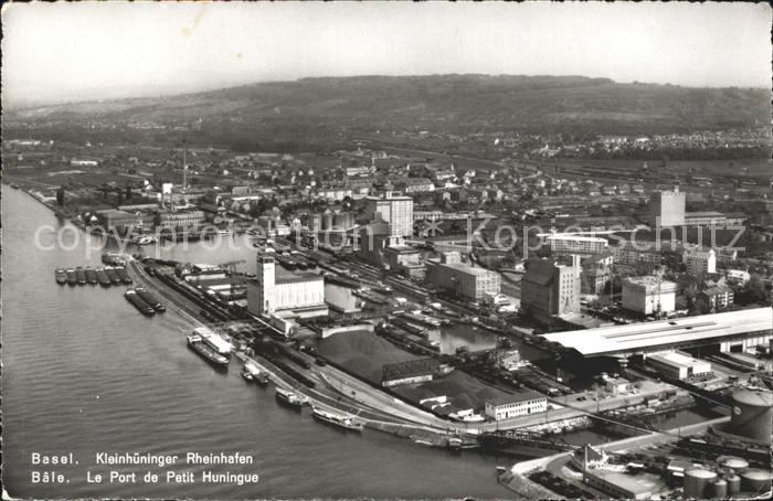 12043448 Bale Port de Petit Huningue Rheinhafen Kleinhueningen Fliegeraufnahme B