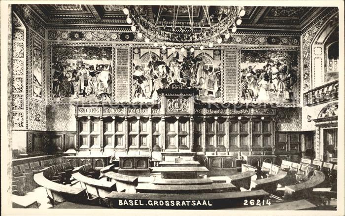 12043485 Basel BS Grossratsaal im Rathaus Wandgemaelde Basel BS