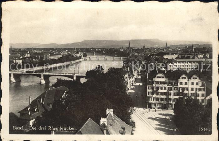 12043501 Bâle BS Les trois ponts sur le Rhin Bâle BS