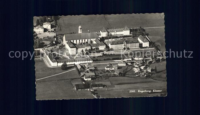 12044312 Engelberg OW Kloster Fliegeraufnahme Engelberg