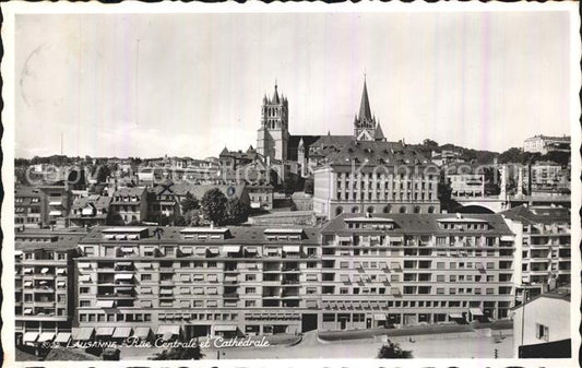 12050572 Lausanne VD Rue Centrale et Cathedrale Lausanne