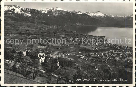 12052228 Vevey VD avec Mont Pélerin Vevey