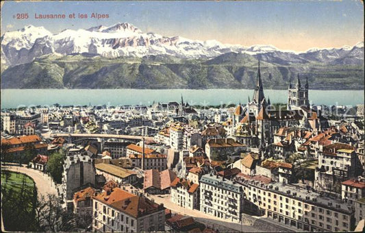 12053500 Lausanne VD avec le Lac Léman et les Alpes Lausanne