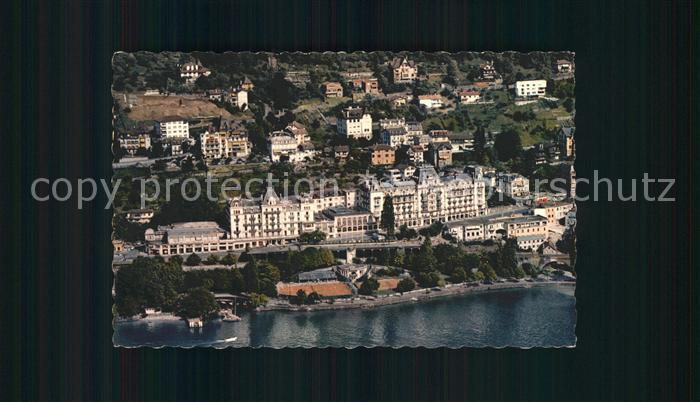 12054248 Territet Montreux Fliegeraufnahme Grand Hotel Montreux