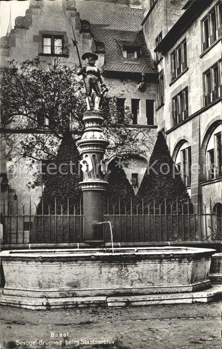 12055405 Fontaine Basel BS Sevogel aux Archives d'État de Bâle BS