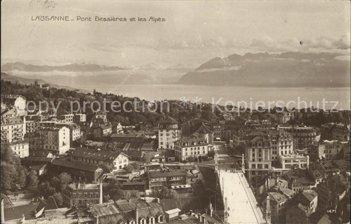 12056496 Lausanne VD Pont Bessieres et les Alpes Lausanne VD