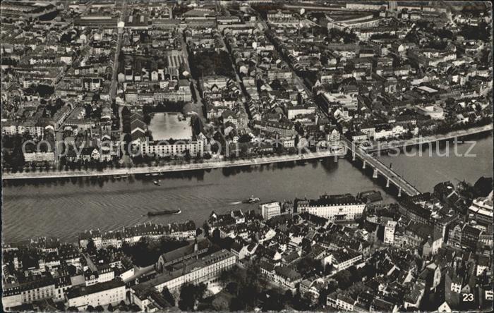 12057069 Basel BS Photographie aérienne Mittlere Rheinbruecke Kleinbasel Basel BS