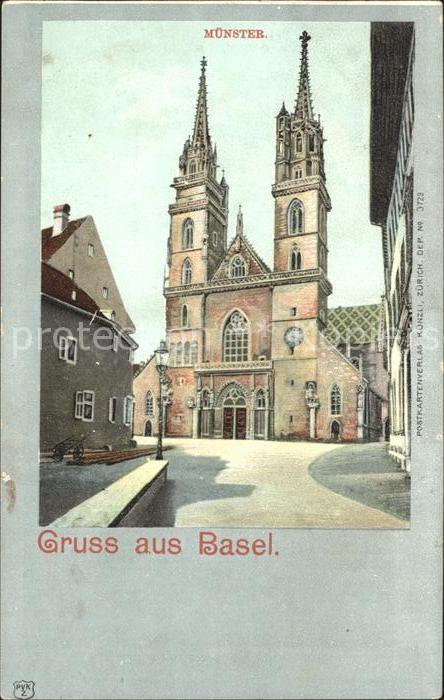 12057105 Basel BS Muenster Carte d'artiste Basel BS