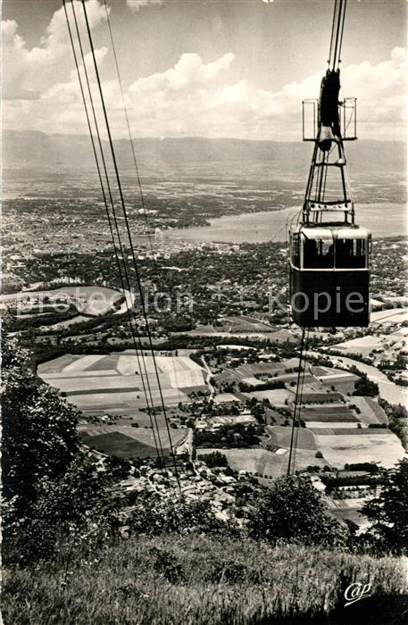 13365679 Geneve GE Téléférique Chemin de fer de montagne Genève du Salève et Lac Léman Lac Léman