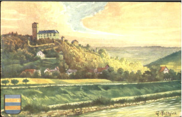 10151820 Balzers Schloss Guttenberg KuenstlerG.Rothgeb. ungelaufen ca. 1920 Balz