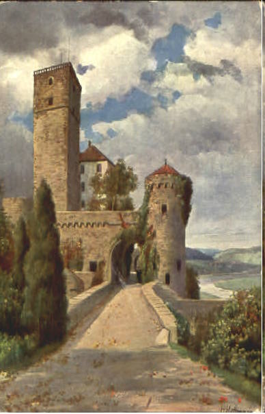 10151823 Balzers Schloss Guttenberg KuenstlerH. Hoffmann x 1912 Balzers