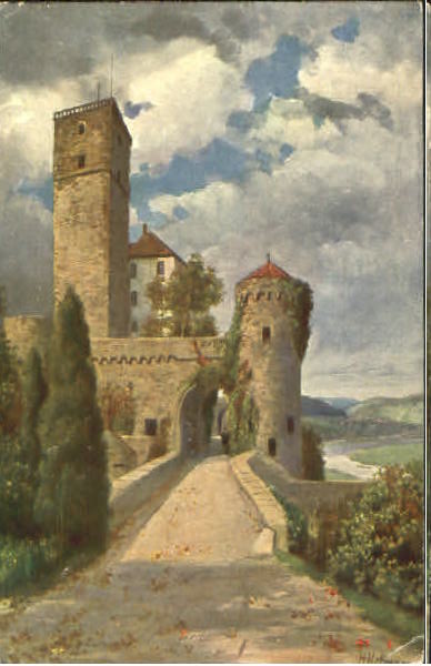 10151825 Balzers Schloss Guttenberg KuenstlerH. Hoffmann x 1919 Balzers