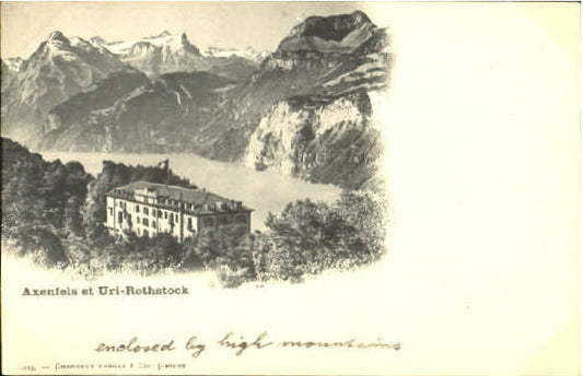 10575252 Uri-Rotstock Axenfels ungelaufen ca. 1900