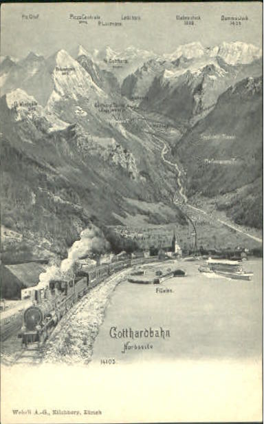 10575269 Flueelen UR Flueelen Gotthardbahn ungelaufen ca. 1910