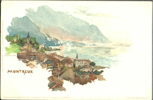 10575574 Montreux VD Montreux KuenstlerF. Voellmy ungelaufen ca. 1900