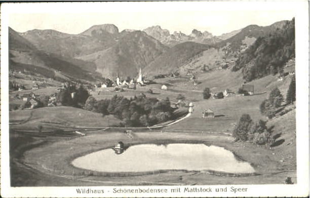 10575669 Wildhaus SG Wildhaus Schoenenbodensee Mattstock ungelaufen ca. 1920