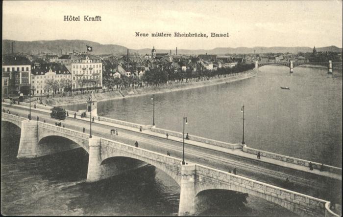 11019518 Basel BS Hotel Krafft Rheinbruecke