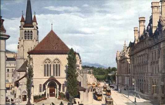 11028510 Lausanne VD Place Saint Francois Strassenbahn