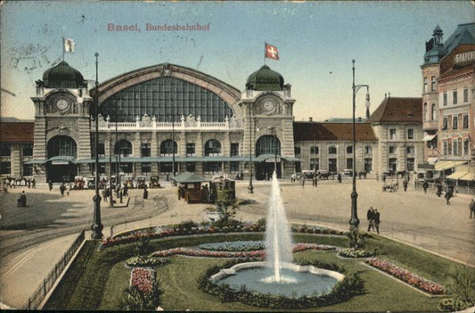 11026948 Basel BS Bundesbahnhof Springbrunnen Kutsche