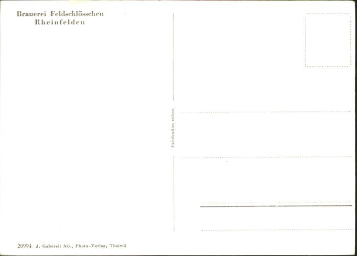 11027261 Rheinfelden AG Brauerei Feldschloesschen