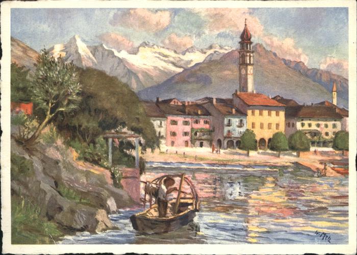 11096764 Ascona TI Lago Kuenstlerkarte