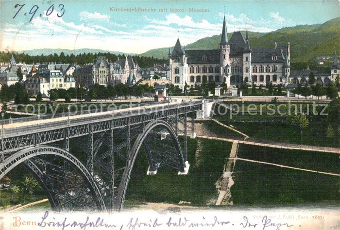 13299384 Bern BE Kirchenfeldbruecke mit histor Museum Bern BE