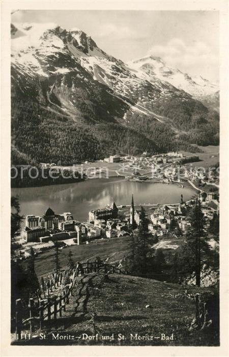 13299729 St Moritz Dorf GR Panorama avec St Moritz Bad St Moritz Dorf GR