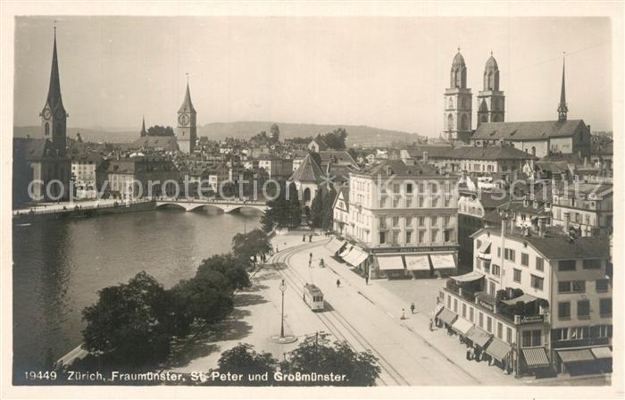 13299739 Zuerich ZH Fraumuenster St Peter et Grossmuenster Zuerich ZH