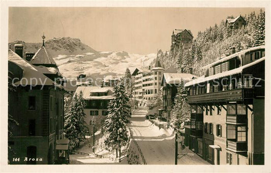 13307475 Arosa GR Ortsmotiv im Winter Arosa GR