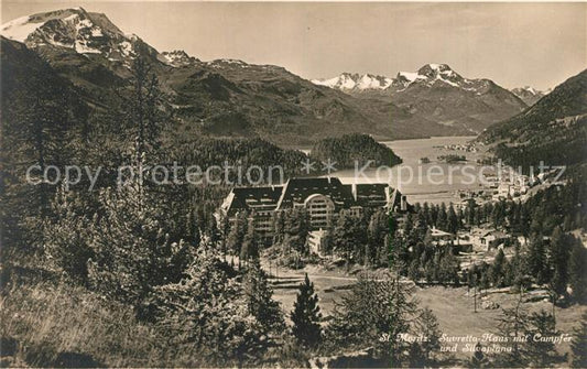 13307477 St Moritz GR Maison Suvretta avec Campfer et Alpes de Silvaplana St Moritz G